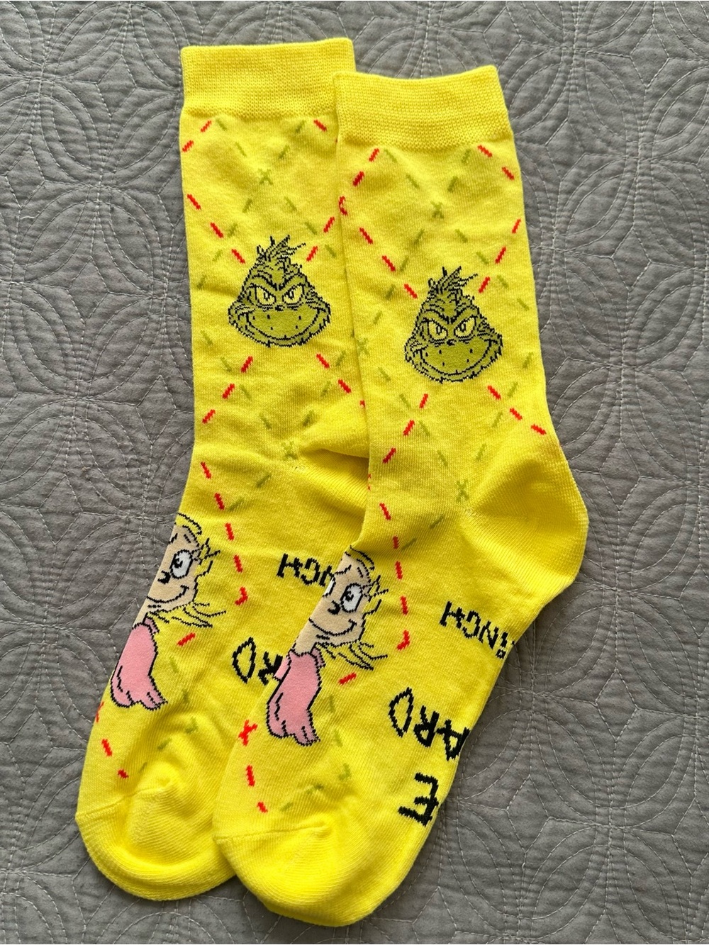 2025 McDonald’s Grinch Meal Yellow Socks
